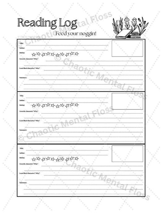 Printable Reading Log (II)