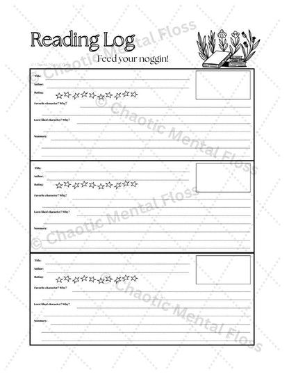 Printable Reading Log
